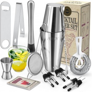 Cocktail Shaker Set, 16 Piece Bartender ...