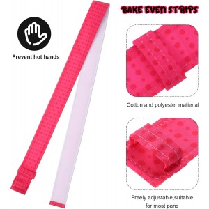 Patelai 6 Pcs Cake Strips for Even Baking Cake Pan Baking Strips Colorful Absorbent Thick Tray Protection Straps for Clean Edges Home Kitchen Supplies