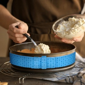 Patelai 6 Pcs Cake Strips for Even Baking Cake Pan Baking Strips Colorful Absorbent Thick Tray Protection Straps for Clean Edges Home Kitchen Supplies