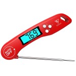 DOQAUS Digital Meat Thermometer, Instant Read Food Thermometer for Cooking with Backlit & Auto-Rotating Display, 4.6” Probe for Grilling, Baking, and Perfect BBQ