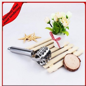 Meat Tenderizer- Stainless Steel Meat Tenderizer Roller Rolling Hammer-Pizza Roll Meat Needle Pin Hole Punch for Steak Chicken Pork Beef