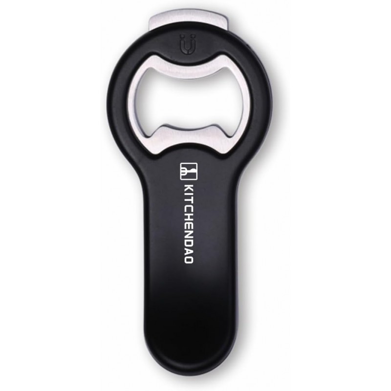 KITCHENDAO 2 in 1 Magnetic Beer Bottle Opener for Fridge and RV with Cap Catcher - Pop Can Soda Can Opener, Stick to Refrigerator for Easy Storage with Magnet, Gift for Men Husband Father