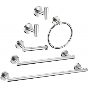 6 Pieces Brushed Nickel Bathroom Hardwar...