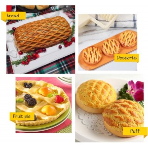 Lattice Roller Cutter, Pie Pizza Cookie Dough Roller Lattice Household Baking Pastry Tools(Plastic lattice cutter)
