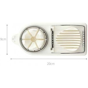 Egg Slicer Fruit Cutter,2 in 1 Stainless Steel Cutting Wires Used for Boiled Egg, Strawberries,Banana and kiwi fruit(White)
