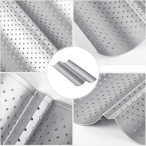 2 Pack Nonstick Perforated Baguette Pan 15