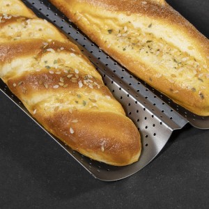2 Pack Nonstick Perforated Baguette Pan 15