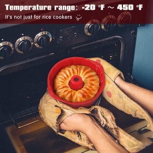 SILIVO Nonstick Fluted Cake Pans (2 Pack) - 7 inch Silicone Cake Pans for Jello, Monkey Bread and Bunte cake