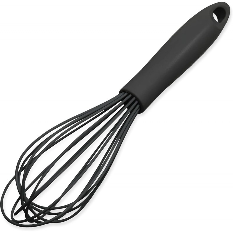Chef Craft Premium Silicone Wire Cooking Whisk, 10.5 inch, Black