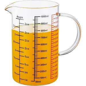 Glass Measuring Cup-[Insulated handle | ...