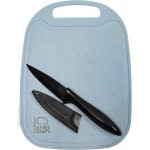 Chef Craft Select Wheat Straw Cutting Board and Knife Set, 10 inch x 7.5 inch, Blue