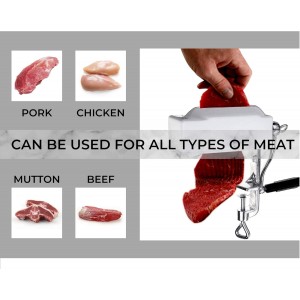 Commercial Meat Tenderizer Cuber – Heavy Duty Steak Flatten Tool Meat Grinder Attachment Clamp-on Rolling Cuber for Efficient Meat Tenderizing
