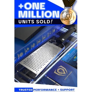 Dalstrong Professional Wide Cheese Grater - Fine - #304 Stainless Steel Blade - G10 Handle Kitchen Shredder - w/Blade Guard - Hard Cheese, Parmesan, Spices, Carrot, Garlic, Ginger - NSF Certified