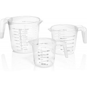 3pc Liquid Measuring Cups Set - 1 Cup, 2...