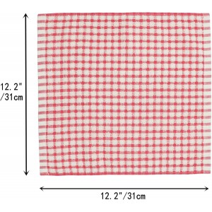 Cotton Cleaning Rags Terry Dish Cloths for Washing Dishes, Set of 8 Dish Rags for Cleaning, Light and Soft Dish Towels for Kitchen Drying Dishes, 11.8 Inch x 11.8 Inch (Mix Color)