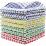 Cotton Cleaning Rags Terry Dish Cloths for Washing Dishes, Set of 8 Dish Rags for Cleaning, Light and Soft Dish Towels for Kitchen Drying Dishes, 11.8 Inch x 11.8 Inch (Mix Color)