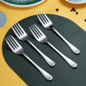 Serving Forks 4 Pieces, Kyraton Serving Fork Cold Meat Fork Stainless Steel Serving Utensils, Serving Set Packing of 4