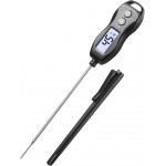 Digital Meat Thermometer Backlight,Waterproof Instant Read Food Thermometer for Cooking Grilling BBQ Baking Liquids Beef Turkey (Black)