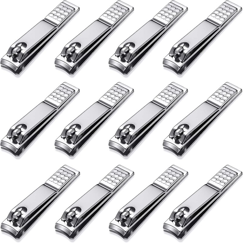 Yaomiao 12 Pieces Nail Clipper Set Stainless Steel Nail Cutter Fingernails and Toenail Clipper Cutter for Women Men (Silver)