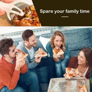 Pizza Cutter Wheel, Stainless Steel Pizza Cutter with Cover, Super Sharp Pizza Slicer-Dishwasher safe,Smooth Rotating Pizza Wheel Safe with Healthy Material（Beige）