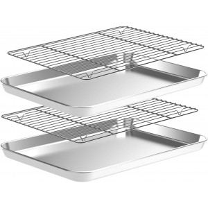 Baking Sheet with Wire Rack Set [2 Quart...