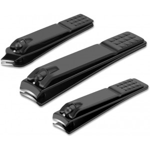 Nail Clippers Set Black Matte Stainless ...