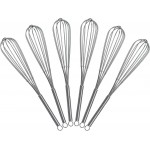 8 inch Mini Wire Whisk 6 Pack - Stainless Steel