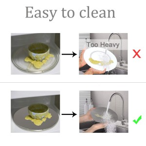 Silicone Baking Mat 12 Inch, Non Stick Microwave Turntable Mat for Kitchen, Multi-Purpose Heat Resistant Oven Mat 2 Pack (Gray)