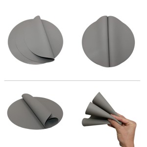 Silicone Baking Mat 12 Inch, Non Stick Microwave Turntable Mat for Kitchen, Multi-Purpose Heat Resistant Oven Mat 2 Pack (Gray)