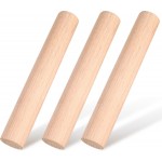 Patelai 3 Pieces Small Wooden Rolling Pin, Dumpling Dough Roller Wooden Mini Rolling Pins Kitchen Utensil Tool for Fondant, Pasta, Bread, Pastry, Cookies, Pizza, Pie, Cylinder Style, 6.3 Inch