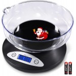 THINKSCALE Digital Kitchen Scale, Highly Accurate 5000g/11lb x 0.1oz, Food Scale for Cooking, Baking and Weight Loss, Kitchen Scale with Bowl 2 Modes and Tare Features, Back-lit LCD Display