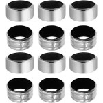 12pcs Stainless Steel Wine Bottle Collars: Classy Wine Collar Drip Rings, Simple Wine Stopper with Velvet Felt, Small Handy Gadgets for Kitchen and Bar