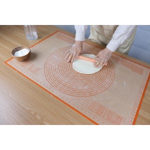 Silicone Pastry Mat 36'' By 24'' Extra Large Baking Mat with Measurements for Dough Rolling, Kneading Board, Kitchen Counter Mats for Dough, Pastry, Fondant, Pie Crust, Cookies, Bread, Pasta, Pizza