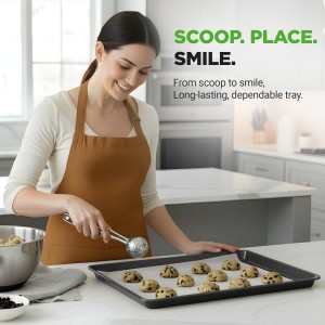 NutriChef 2-Piece XL Mega Cookie Sheet Baking Pans Set - 22