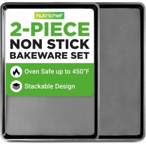 NutriChef 2-Piece XL Mega Cookie Sheet B...