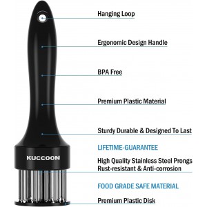 Meat Tenderizer Tool Stainless Steel Needle Ultra Sharp 24 Blades Tenderizer Tool for Tenderizing Beef Chicken Steak Veal Pork