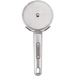 Farberware Professional Stainless Steel Soft Handle Comfort Grip Pizza Wheel for Cutting Pizza, Desserts and More, Dishwasher Safe, Hanging Hole for Easy Storage, 8.5-Inch, Gray