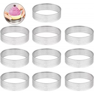 10 Pcs 2.37 Inch 304Stainless Steel Tart Ring, Hea..