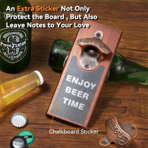 Gifts for Men Dad, Magnetic Beer Bottle Opener Wall Mounted with Auto Catch, Unique Beer Gifts for Men Him Boyfriend Grandpa Husband Uncle, Cool Gadgets for Birthday Housewarming Presents