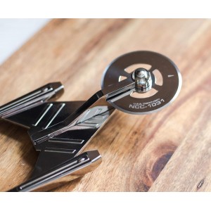 Star Trek Discovery Crossfield Starship Metal Pizza Cutter Wheel | Premium Houseware, Stainless Steel Kitchen Utensil | Easy To Cut And Clean | 9 Inches Long