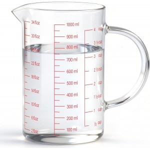 Luvan 34OZ/1000ML Glass Measuring Cup, 4...