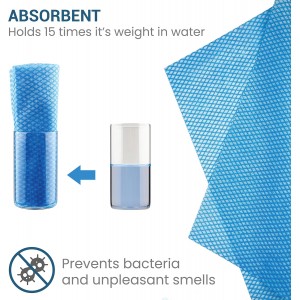 SCRUBIT Reusable Cleaning Wipes, Handy Wipes for Kitchen and Office - Dish Cloths for Washing Dishes - Multi Purpose Disposable Cleaning Towels (12 x 20 in) 72 Pack (Blue)