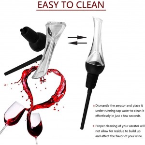 Wine Aerator Pourer Woodpecker Pourer Aerating Non Drip Spout Wine Accessory with Case
