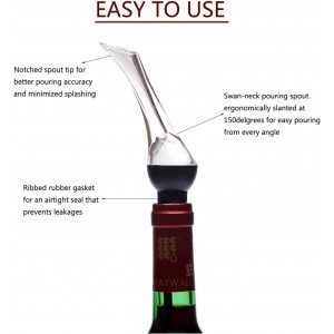 Wine Aerator Pourer Woodpecker Pourer Aerating Non Drip Spout Wine Accessory with Case