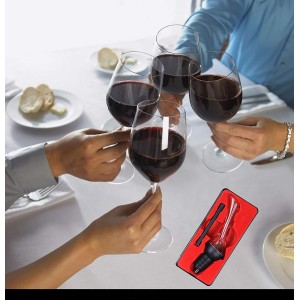 Wine Aerator Pourer Woodpecker Pourer Aerating Non Drip Spout Wine Accessory with Case