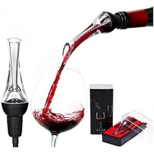 Wine Aerator Pourer Woodpecker Pourer Aerating Non Drip Spout Wine Accessory with Case