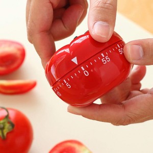 Cute Tomato Shape 360 Degree Rotating Kitchen Cooking Timer Kitchen Craft Mechanical Wind Up 60 Minutes Timer