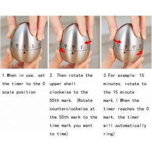 Cute Tomato Shape 360 Degree Rotating Kitchen Cooking Timer Kitchen Craft Mechanical Wind Up 60 Minutes Timer