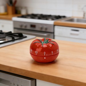 Cute Tomato Shape 360 Degree Rotating Kitchen Cooking Timer Kitchen Craft Mechanical Wind Up 60 Minutes Timer