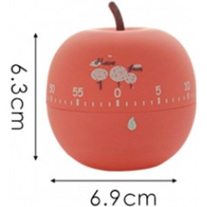 Cute Fruit Kitchen Timer - Kitchen Craft Mechanical Wind Up 60 Minutes 360 Degree Rotating Cooking Timer (Apple)